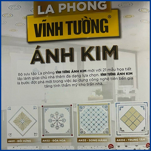 Tấm la phông ánh kim Vĩnh Tường Cần Thơ